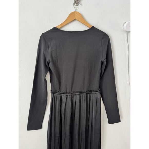 NWT J. Crew Mixed Knit Black Long Sleeve Midi Dress Size Small - Picture 6 of 8